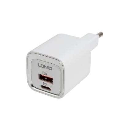 Универсальное зарядное устройство, LDNIO, A2318M, MFI, 20W,USB-А/USB-C, Быстрая зарядка, Кабель USB-C на Lightning в комплекте, Белый