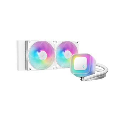 DEEPCOOL LQ240 WH WHITE ARGB 120*2 FAN, LED DIGITAL DISPLAY, LGA20xx/1700/1200/115*/AMD