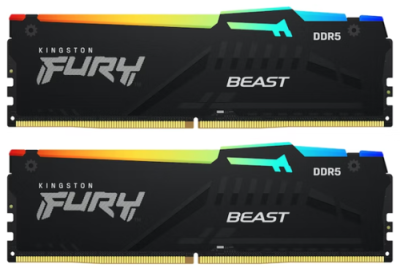 DDR5 32GB (2x16GB) PC-44800 (5600MHz) KINGSTON FURY BEAST RGB EXPO KF556C36BBEAK2-32