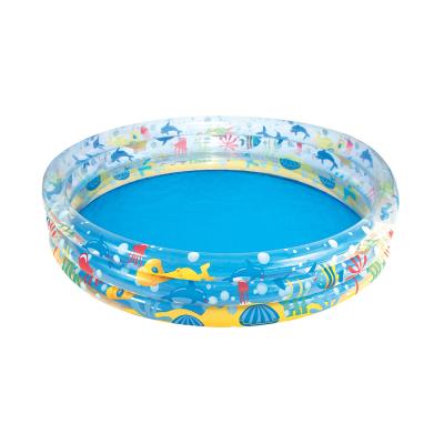 Детский надувной бассейн Deep Dive 183 x 33 см, BESTWAY, 51005, Винил, 480 л., 2+, Прозрачный, Цветная коробка