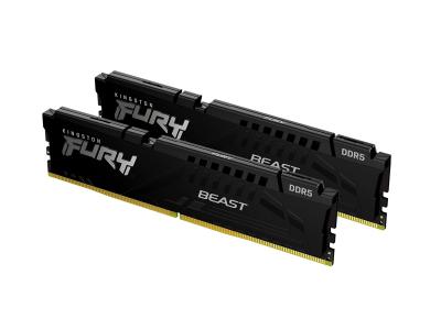 DDR5 32GB (2x16GB) PC-44800 (5600MHz) KINGSTON FURY BEAST BLACK EXPO KF556C36BBEK2-32