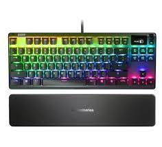 Клавиатура, Steelseries, Apex 7 (Blue Switch) US, 64774 Игровая, Механические клавиши QX2, USB, Подсветка RGB, Размер: 160*370*35 мм., Анг/Рус, Чёрный