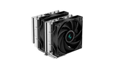 CPU cooler DEEPCOOL AG620 LGA115*/1700/1200/20*/AMD 2x120mm Black PWM fan,300-1850rpm,6HP