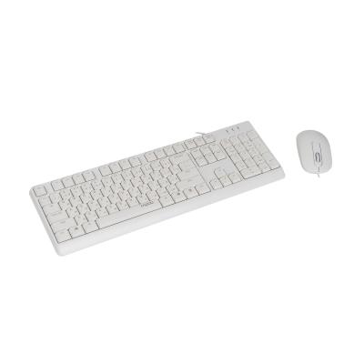 Комплект Клавиатура + Мышь Rapoo X130PRO, Оптическая мышь, 1000DPI, USB, Анг/Рус/Каз, Длина кабеля 1,5 метра, Кол-во стандартных клавиш 104, Защита от пролива воды/кофе, Белый