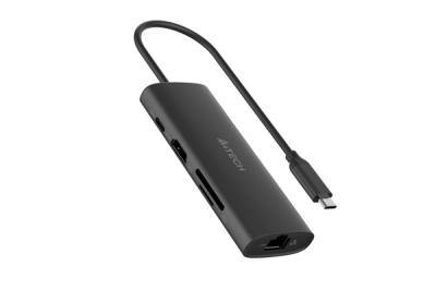 A4TECH DST-80C 4-IN-1 DOCK USB-C (USB-C Power,USB-C,USB3.0,USB2.0, 4K HDMI 30Hz, TF, SD, LAN)