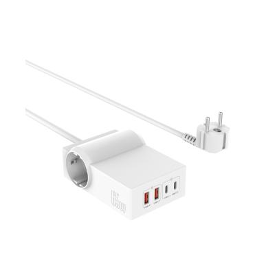 Зарядное устройство SVC 65W ac-222, Вход 240В, 2*USB, 2*Type-C, 2*AC 2500W, 65W, Белый