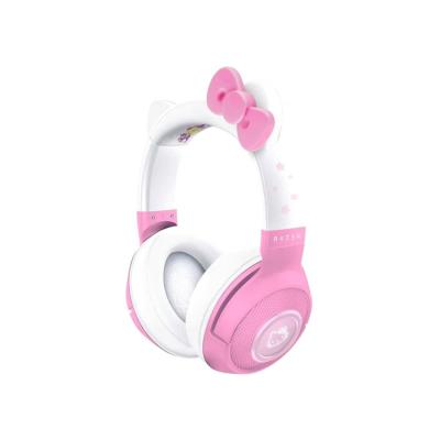 Гарнитура, Razer, Kraken BT Hello Kitty and Friends Edition, RZ04-03520300-R3M1, Игровая гарнитура, Беспроводные, Диаметр динамиков: 40мм, Диапазон частот: 20 Гц – 20000 Гц , Bluetooth 5.0, Чувствительность при 1 кГц: 96 дБ, Светодиод RGB, Розовый