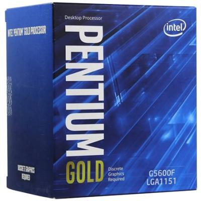 CPU LGA1151.v2 Intel Pentium GOLD G5600F/3.9GHz, 4MB Cache-L3,EMT64,Coffee Lake,BOX
