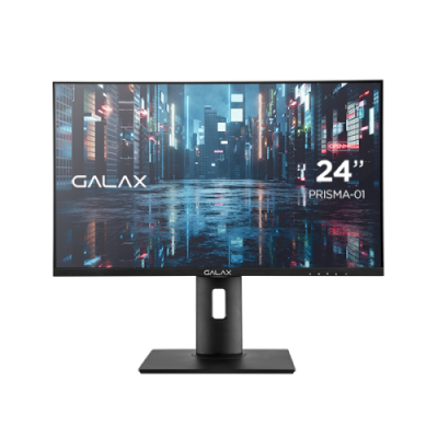 GALAX 23.8" PR-01 (1920x1080), LED FHD VA, 75Hz, 3000:1, 250 cd/m2, 30000000:1, 178/178, 8ms, 3-сторонняя безрамочная конструкция, Наклон -5/23 градусов, G-Sync Compatible, Low Blue Light, Flicker-free technology, USB Type C, HDMI, DP, Black + HDMI и