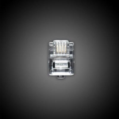 Коннектор, RJ-11, UTP RJ-11, 4 pin, 6P4C, Телекоммуникационный, 1000шт/уп, Пакет