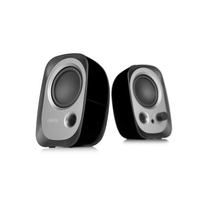 Колонки, Edifier, R12U, 2.0, 4Вт (2Вт*2), USB (питание), AUX, 78 х 81 х 119мм, Пластик, Черный