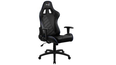 Gaming Chair AEROCOOL AC110 AIR BLACK 2D Armrest 65mm wheels PVC Leather
