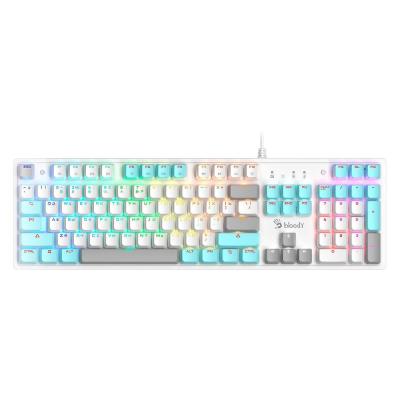 A4TECH BLOODY S510R GAMING MECHANICAL ICY WHITE BLMS RED SWITCH KEYBOARD USB US+RUS