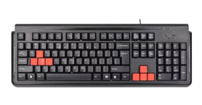 Keyboard A4TECH G-300 X7 Black, USB, Red-key GAMES COMFORT,RUS+ENG