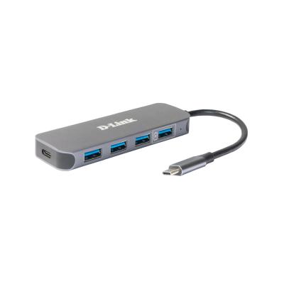 Концентратор USB, D-Link, DUB-2340/A1A, 4 порта USB 3.0 (1 порт с поддержкой режима быстрой зарядки), 1 порт USB Type-C/PD 3.0 и разъемом USB Type-C