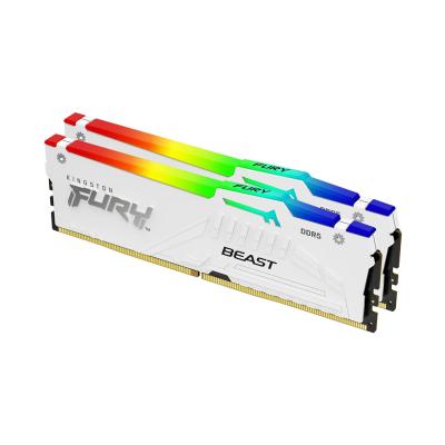 Комплект модулей памяти, Kingston, FURY Beast White RGB EXPO KF552C36BWEAK2-32 (Kit 2x16GB), DDR5, 32GB, CL36, DIMM <PC4-41600/5600MHz>, Белый