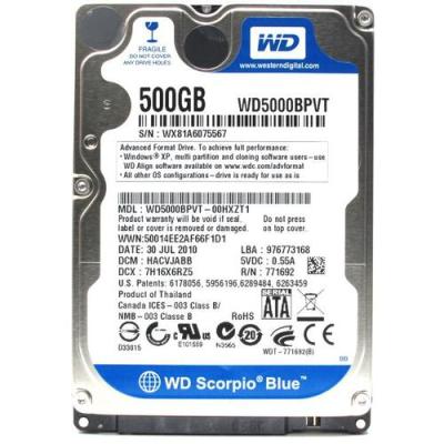 WD 500GB 5400 SATA Notebook Hard Disk SLIM