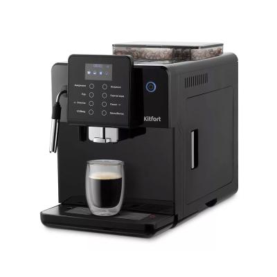 Автоматическая кофемашина, Kitfort, КТ-7182, Мощность 1350W, Давление 19 бар, Сенсорный тип управления, 5 степеней помола, Автоматическая промывка, Черный