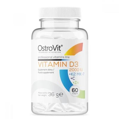 OstroVit Vitamin D3 2000 IU + K2 MK-7 + C + Zn 60 капс