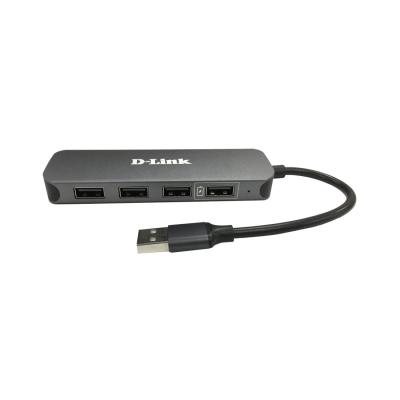 Концентратор USB, D-Link, DUB-H4/E1A, Концентратор с 4 портами USB 2.0 (1 порт с поддержкой режима быстрой зарядки)