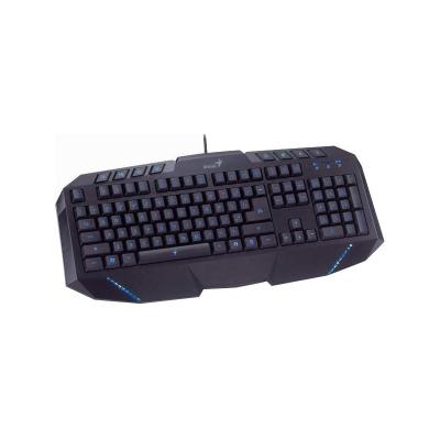 Keyboard Genius KB-G265 GAMING BLUE LED backlight 8 MULTIMEDIA KEYS 2xUSB ports HUB, USB RUS