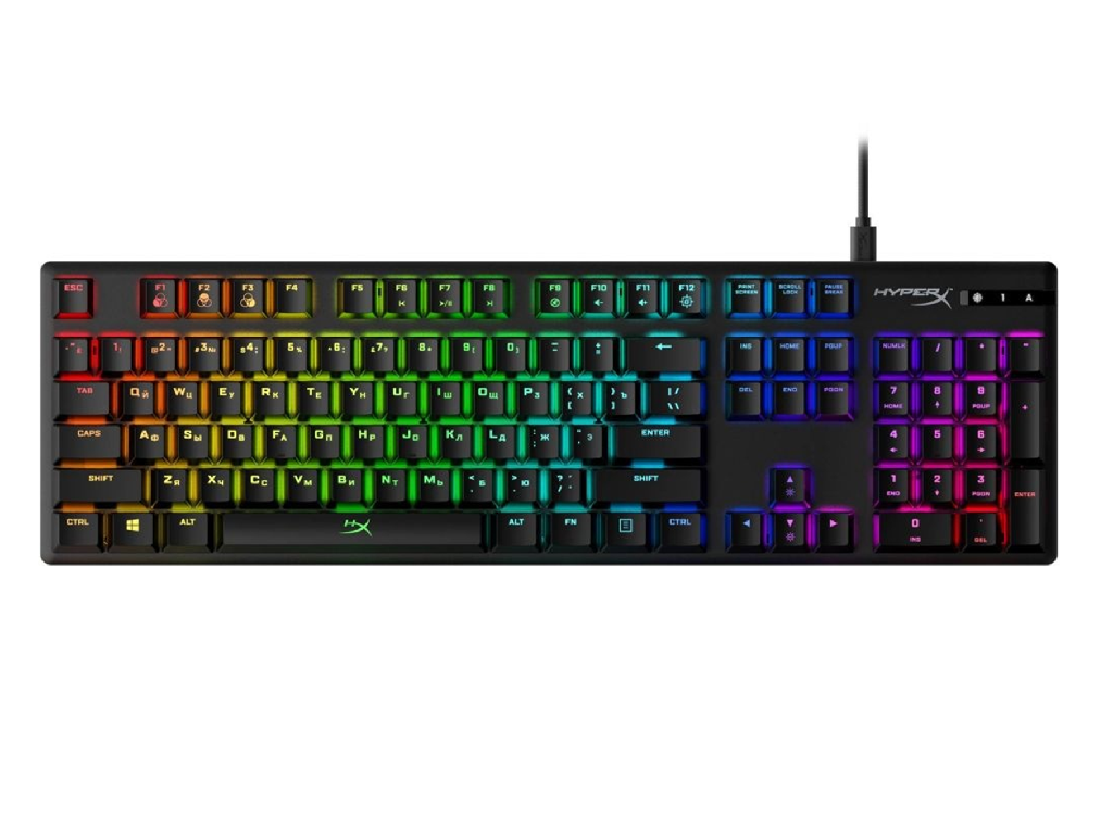 HyperX Alloy Origins PBT 639N3AA#ACB Mechanical Gaming Keyboard,Radiant RGB,HX Red Switch RU