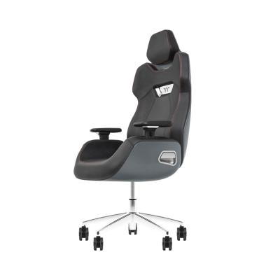 Игровое компьютерное кресло, Thermaltake, ARGENT E700 Space Gray, GGC-ARG-BSLFDL-01, Максимальная нагрузка 150 кг, Натуральная кожа, Основание алюминий и металл, Серый
