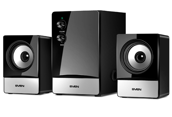 SVEN Subwoofer MS-90 2.1 10W (5W+2.5W*2),audio-minijack,MDF,BLACK SVEN Subwoofer MS-90 2.1 10W (5W+2.5W*2),audio-minijack,MDF,BLACK