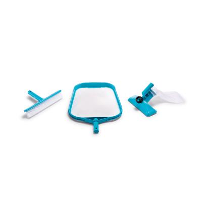 Набор насадок для чистки бассейна Basic Cleaning Kit, INTEX, 29056, Винил, Насадка-мешок, Насадка-щетка , Насадка-пылесос, Диаметр крепления 26.2мм, Голубой, Блистер