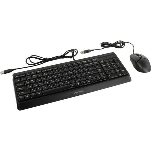 A4TECH FSTYLER F1512 (FM12+FK15) MULTIMEDIA SLEEK COMFORT KEYBOARD + MOUSE COMBO SET USB BLACK US+R