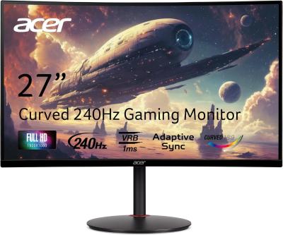 ACER 27" XZ270 CURVED VA 1ms 250kd/m2 178/178 1920x1080 FHD 180Hrz Speakers 2x2W HDMI, DP