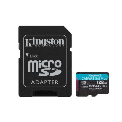 Карта памяти, Kingston, SDCG3/128GB, MicroSDXC 128GB, Canvas Go Plus, A2, U3, V30, с адаптером SD