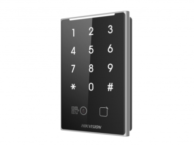 Считыватель с сенсорной клавиатурой HIKVISION DS-K1109DKB-QR(STD)Mifare,Bluetooth,QR-code,пласт,IP65