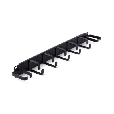 Кабельный организатор для серверного шкафа, SHIP, J606-5V2H, Тип 7 металлических колец, 1U, Чёрный