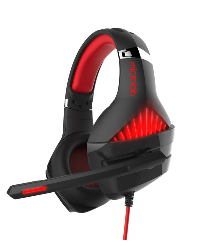 Наушники с микрофоном Microlab G6 GAMING BLACK/RED 3.5+USB