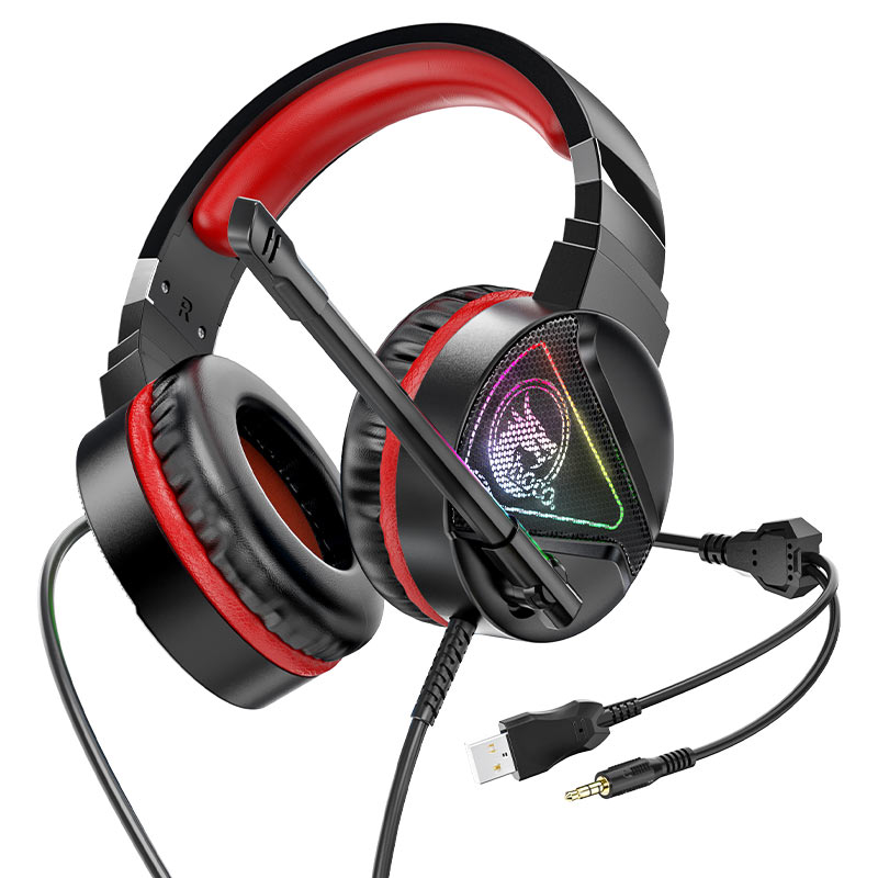 Наушники Hoco W104 game black/red