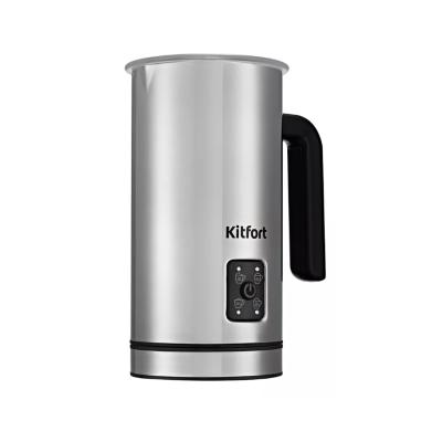 Капучинатор, Kitfort, КТ-758, Мощность 500 Вт, Ёмкость 300 мл, Нержавеющая сталь, Горячее вспенивание, Холодное вспенивание, Стальной