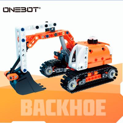 Конструктор, ONEBOT, OBQXWJ95AIQI, Mini Engineering Excavator, 8+, 294+ деталей, ABS, PC, Оранжевый