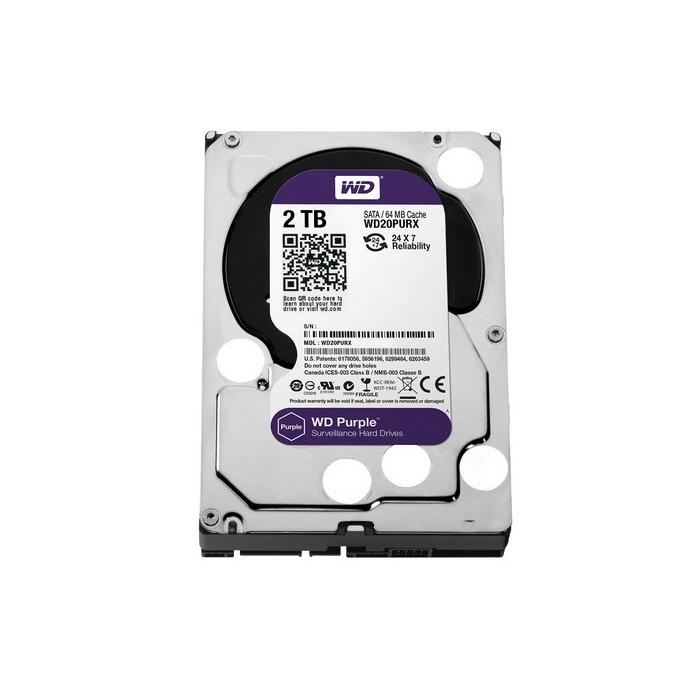 WD 2TB 5400rpm 64MB WD20PURX PURPLE SURVEILLANCE SATA3