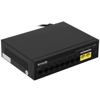 HUB Switch Tenda S110PC 8-port PoE 10/100Mbps + 2-port 10/100Mbps PoE budget:80W
