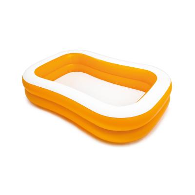 Семейный надувной бассейн Mandarin Swim Center Family 229 х 152 х 48 см, INTEX, 57181NP, Винил, 600л., 3+, Двухкамерный, Бело/оранжевый, Цветная коробка