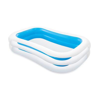 Семейный надувной бассейн Swim Center Family 262 х 175 х 56 см, INTEX, 56483NP, Винил, 770л., 6+, Бело-голубой, Цветная коробка
